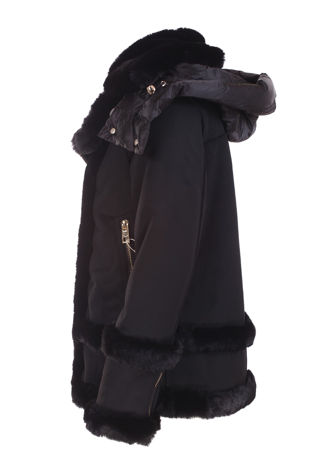 shop VIOLANTI  Bomber: Violanti montone in eco pelliccia.
Chiusura con zip, asimmetrica.
Tasche cin zip, profilate di pelliccia.
Cappuccio staccabile.
Fondo delle maniche provvisto di zip.
Composizione: 90% poliestere 10% nylon.
Made in P.R.C.. VL09 5300-032 number 511543
